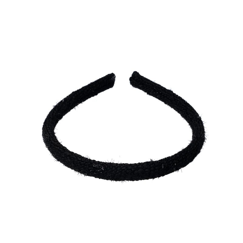 Tweed Hair Band Thin Black