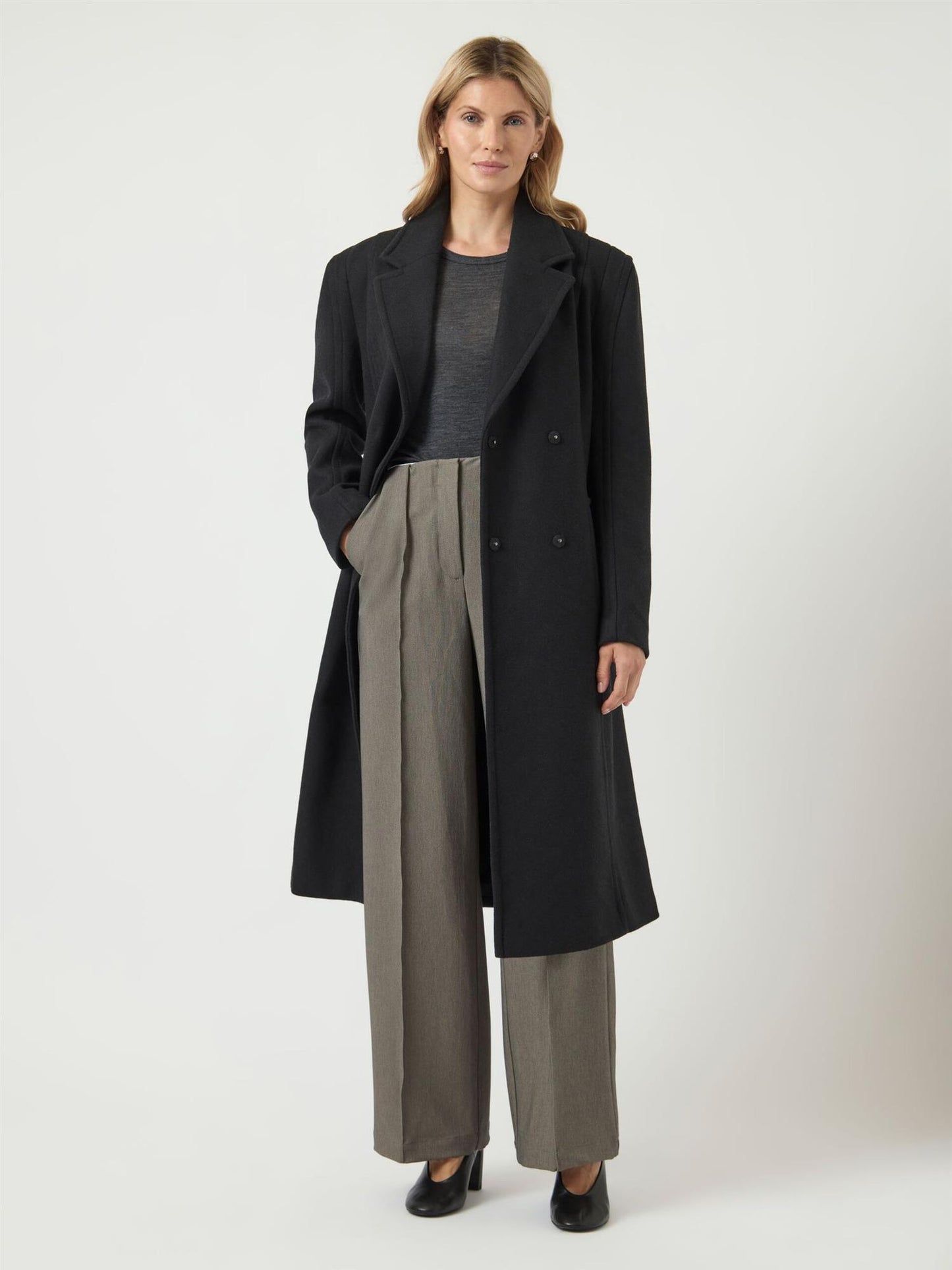 YASKali Wool Blend Coat Sort