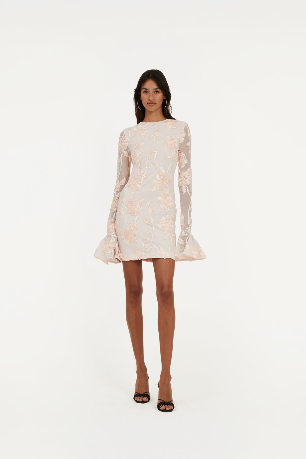 Flower Mesh Mini Dress