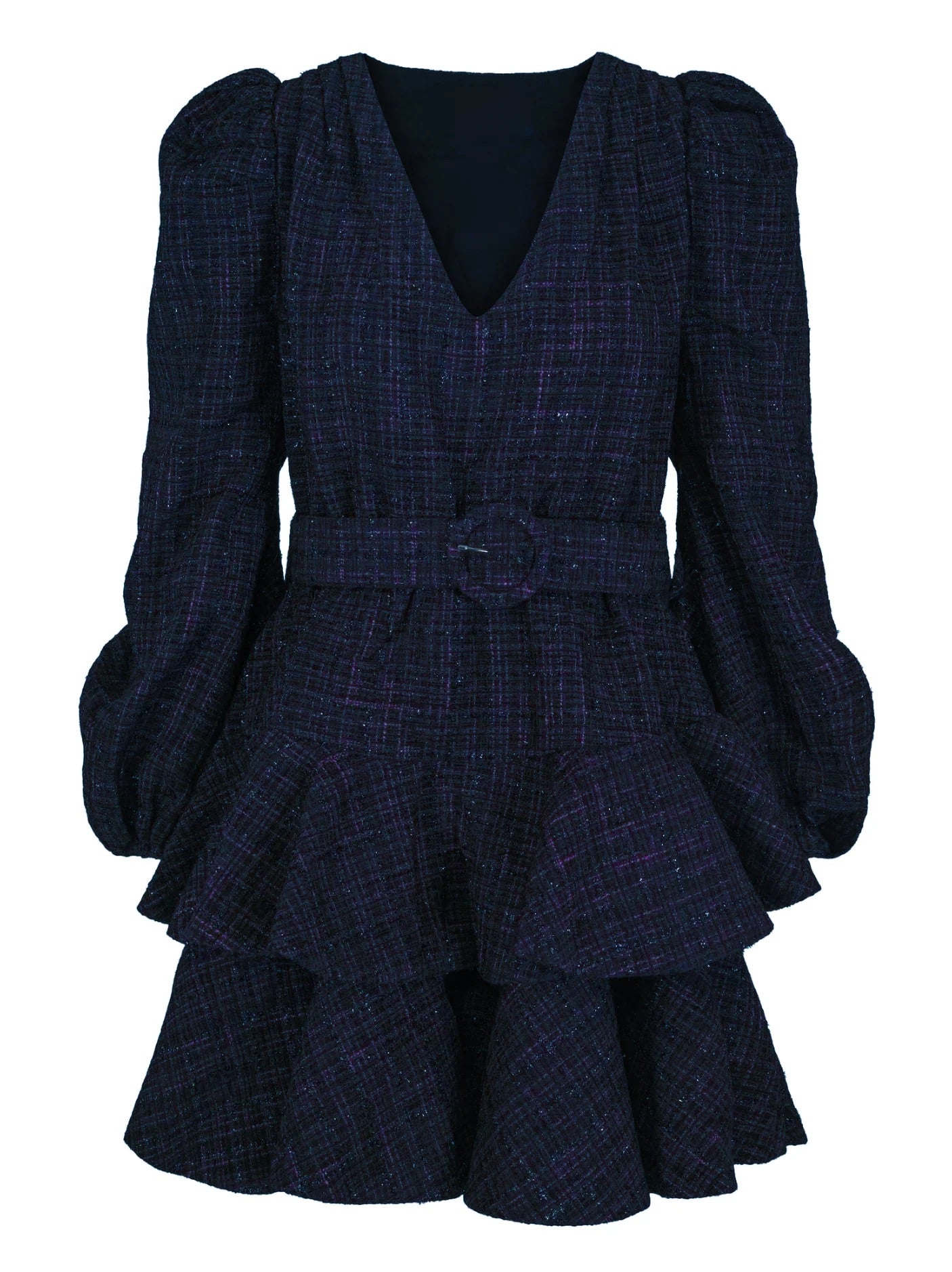 Wavy Tweed Dress