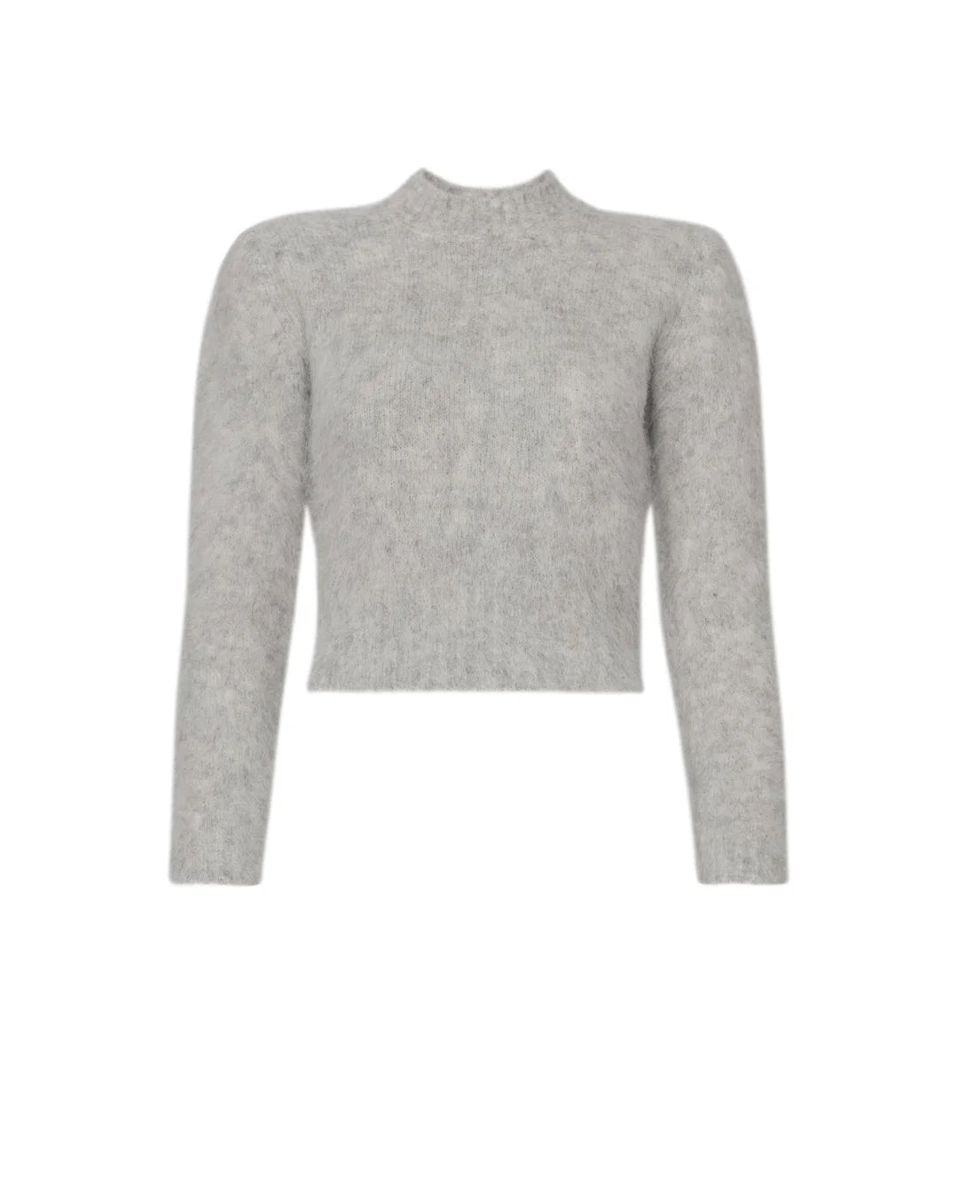 Hairy Knit Fitted Sweater Grey