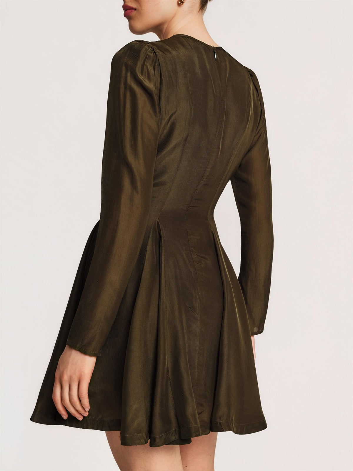 Organza Fitted Dress - Forest