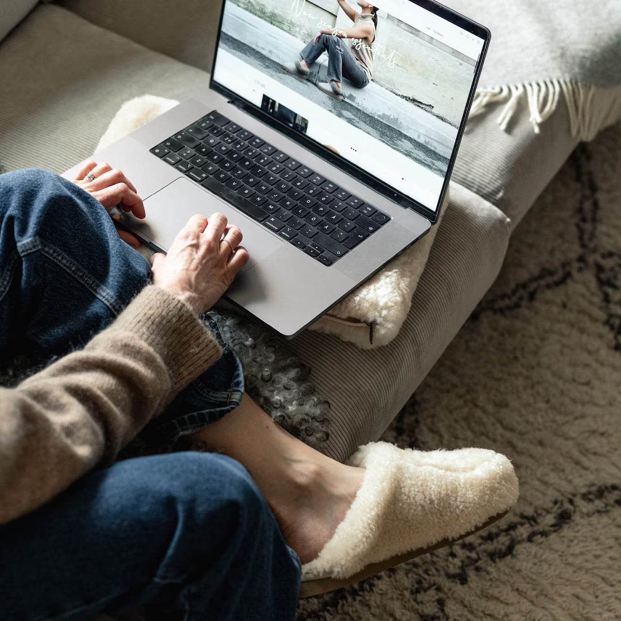 Shepherd- Jenny- ull-Tøfler- Cream-lun-bergen