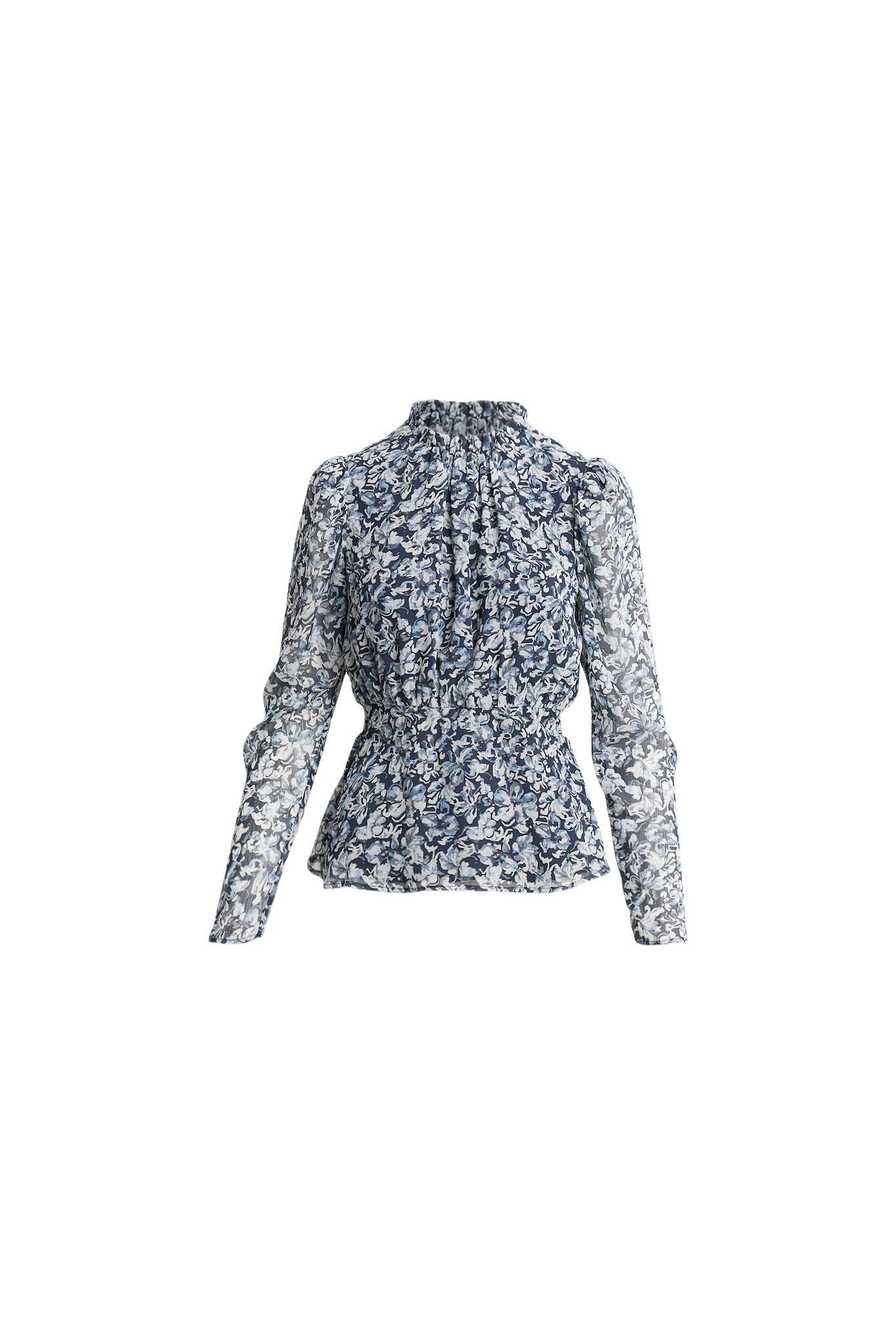 Anneli Blouse Blue Dawn Print