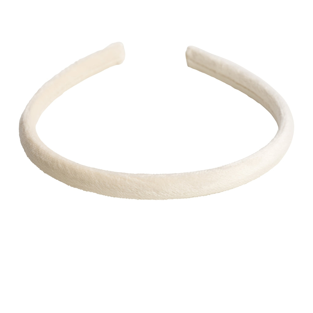 Velvet Hair Band Thin Vanilla