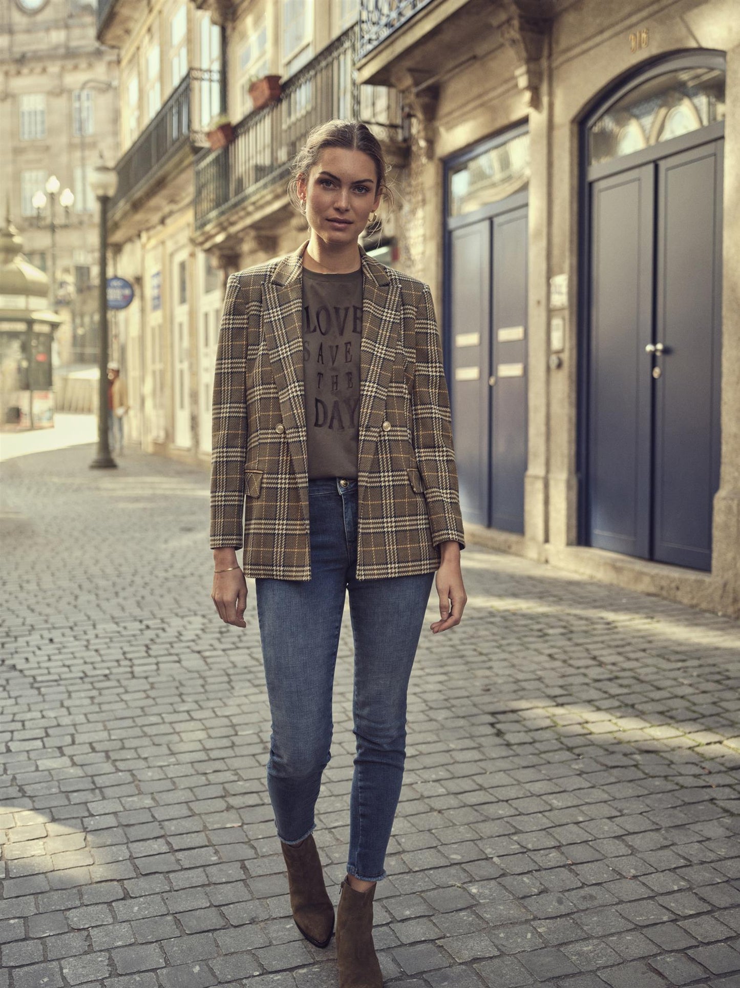 Wanda Soft Twill Blazer Fir green