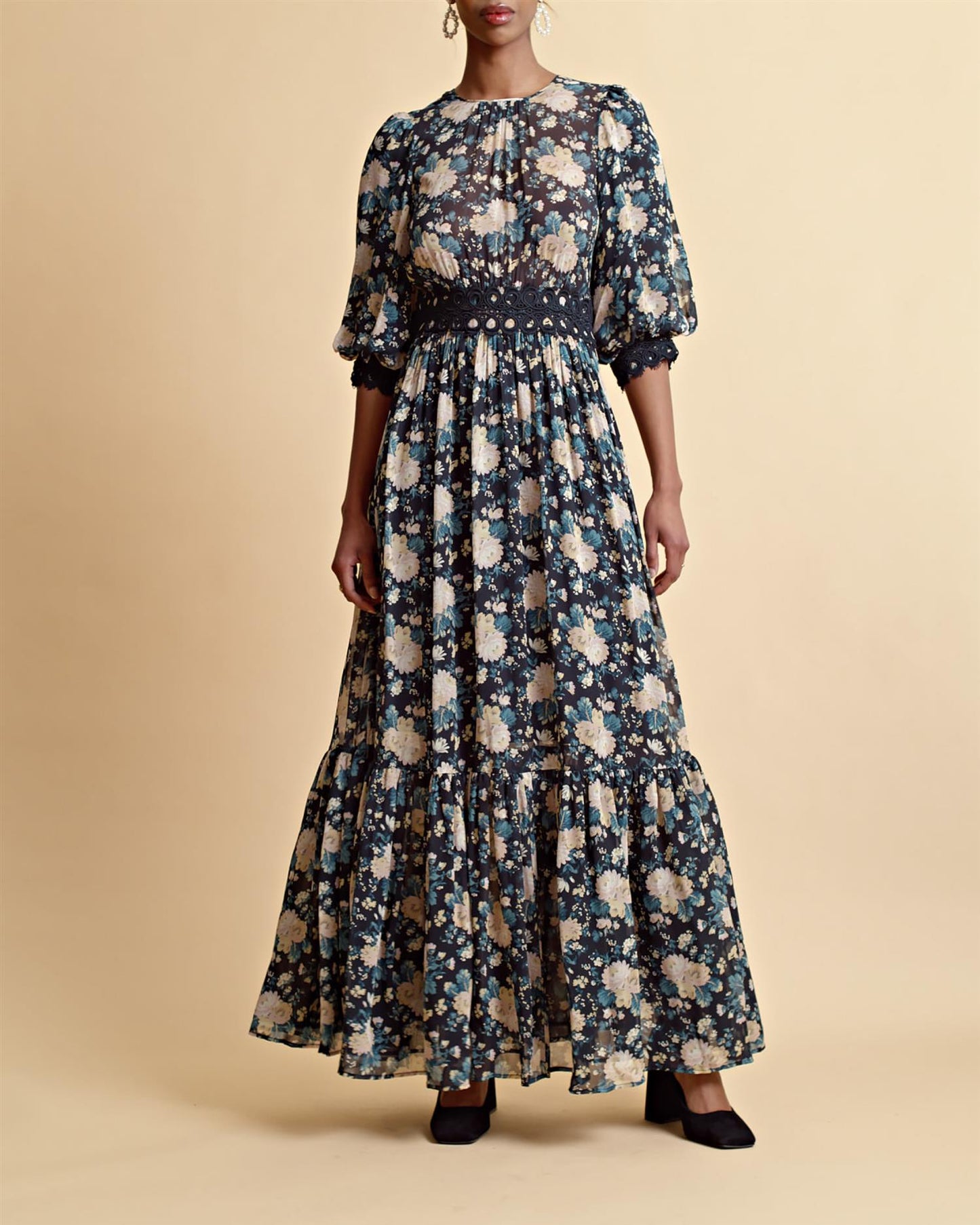 Georgette Maxi Dress Midnight