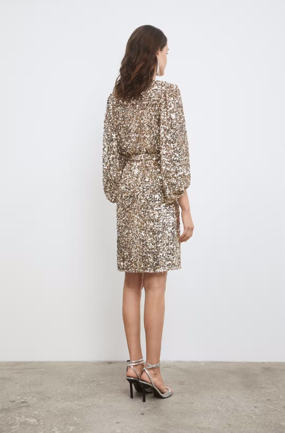 Bianca Sequin Dress Champagne