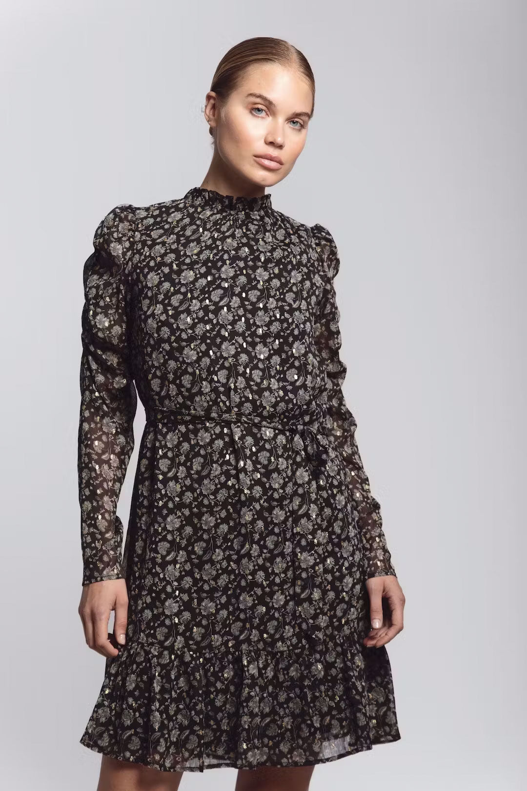 Ariel dress Green amber print