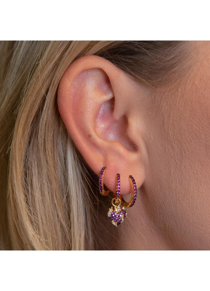 Medium hoops Ink Cerise