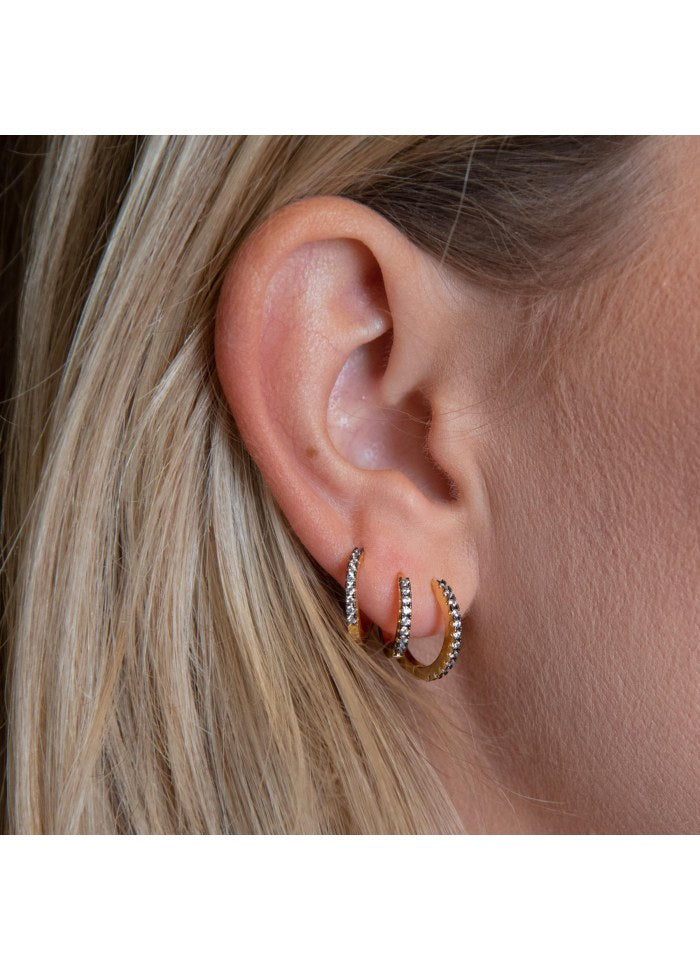 Small hoops Ink White