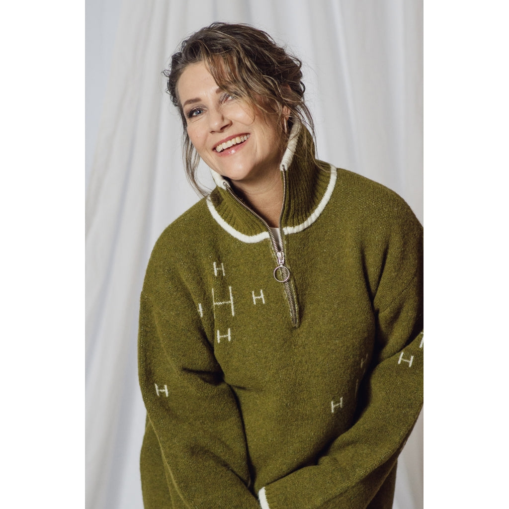 Hést Zip Sweater Green