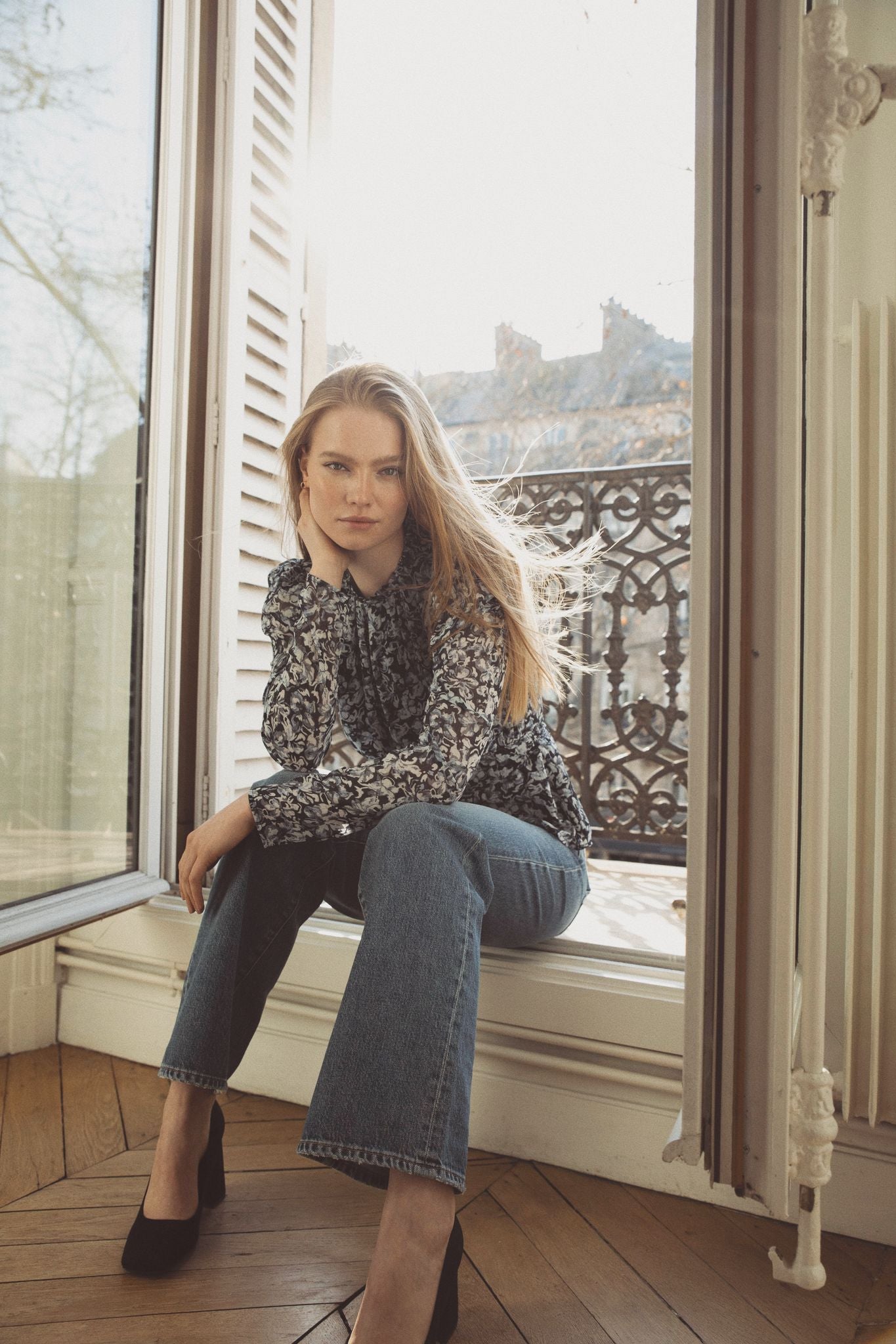 Anneli Blouse Blue Dawn Print