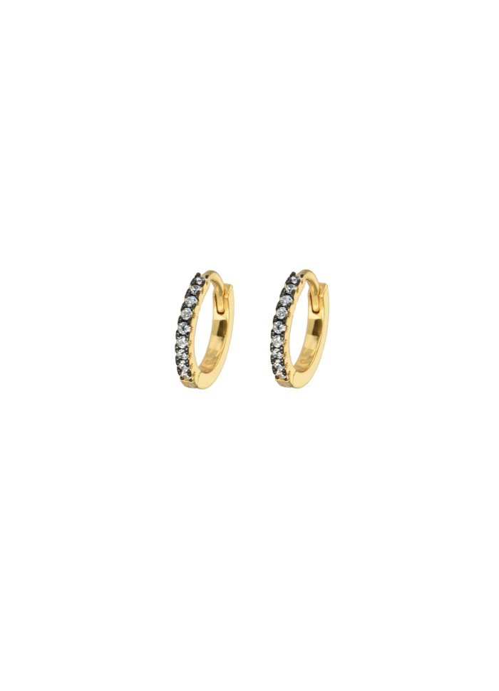 Small hoops Ink White