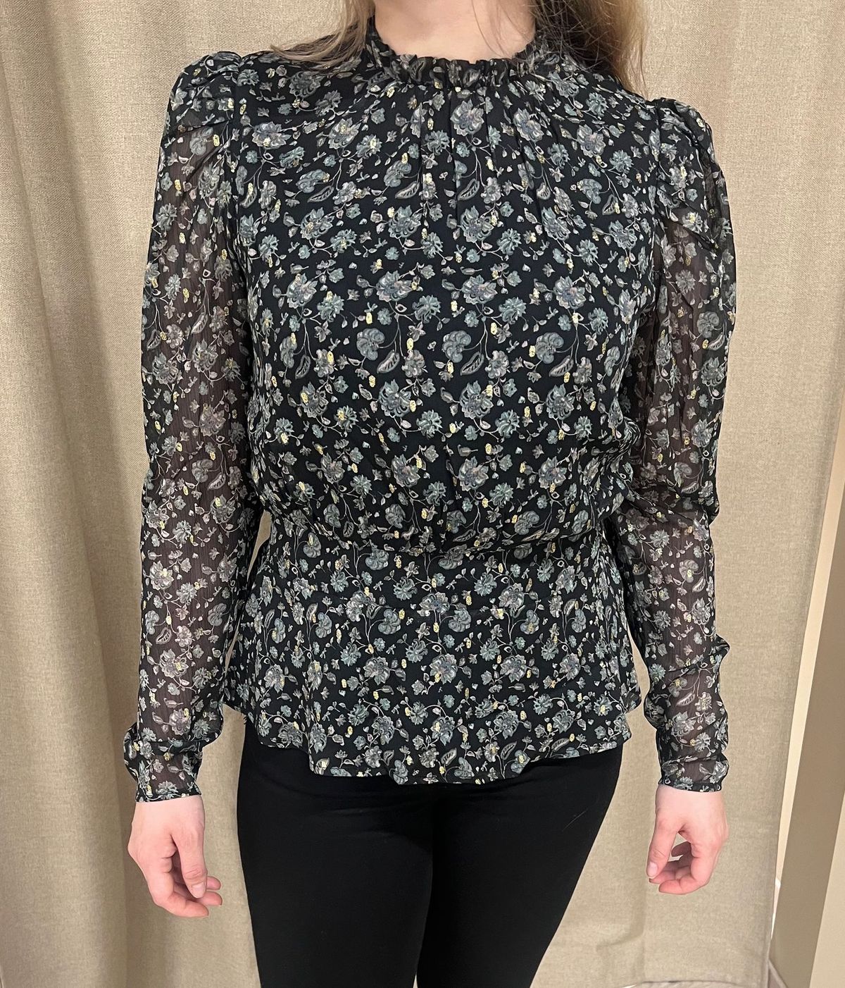 Anneli blouse Green amber print