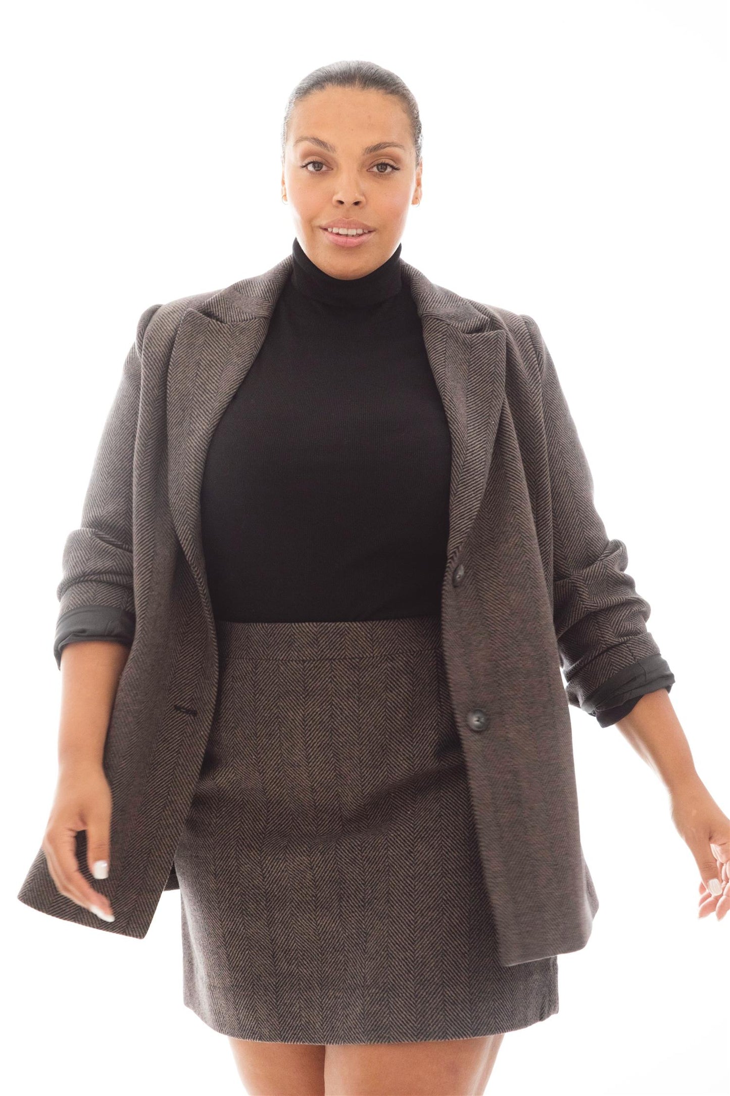Brooklyn Blazer Taupe Herringbone