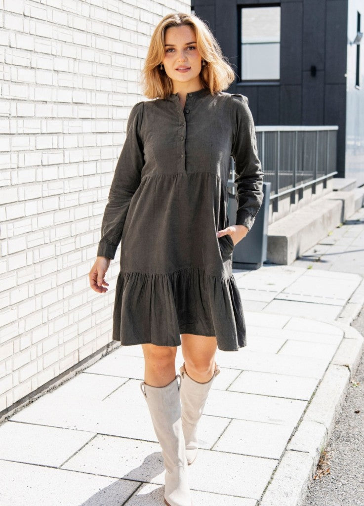 ELIZABETH DRESS DARK FOREST