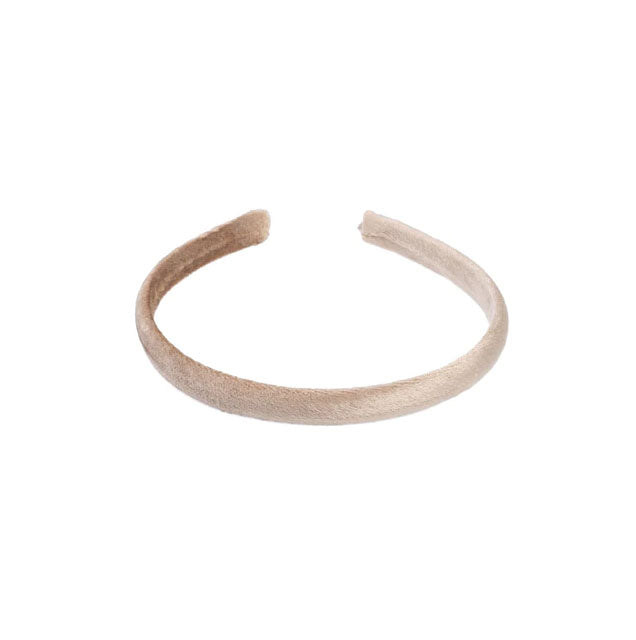 Velvet Hair Band Thin Sparkled Champagne
