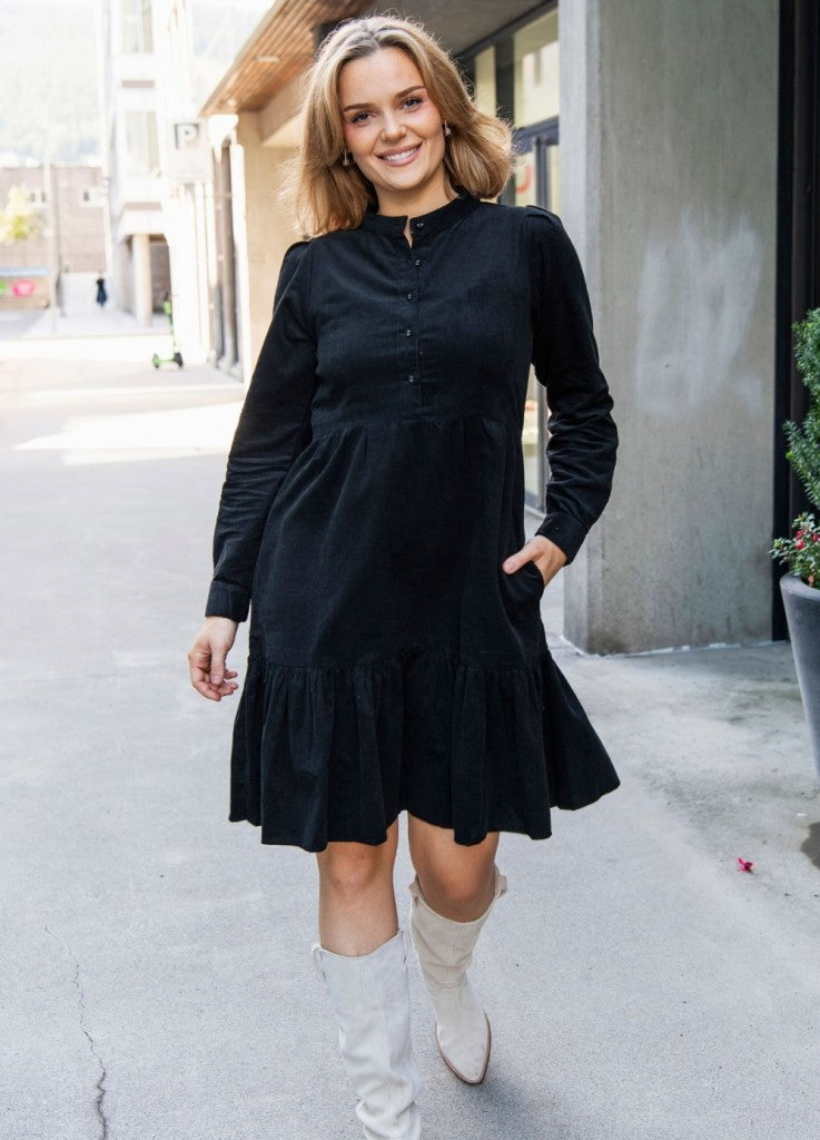 ELIZABETH DRESS OIL BLACK