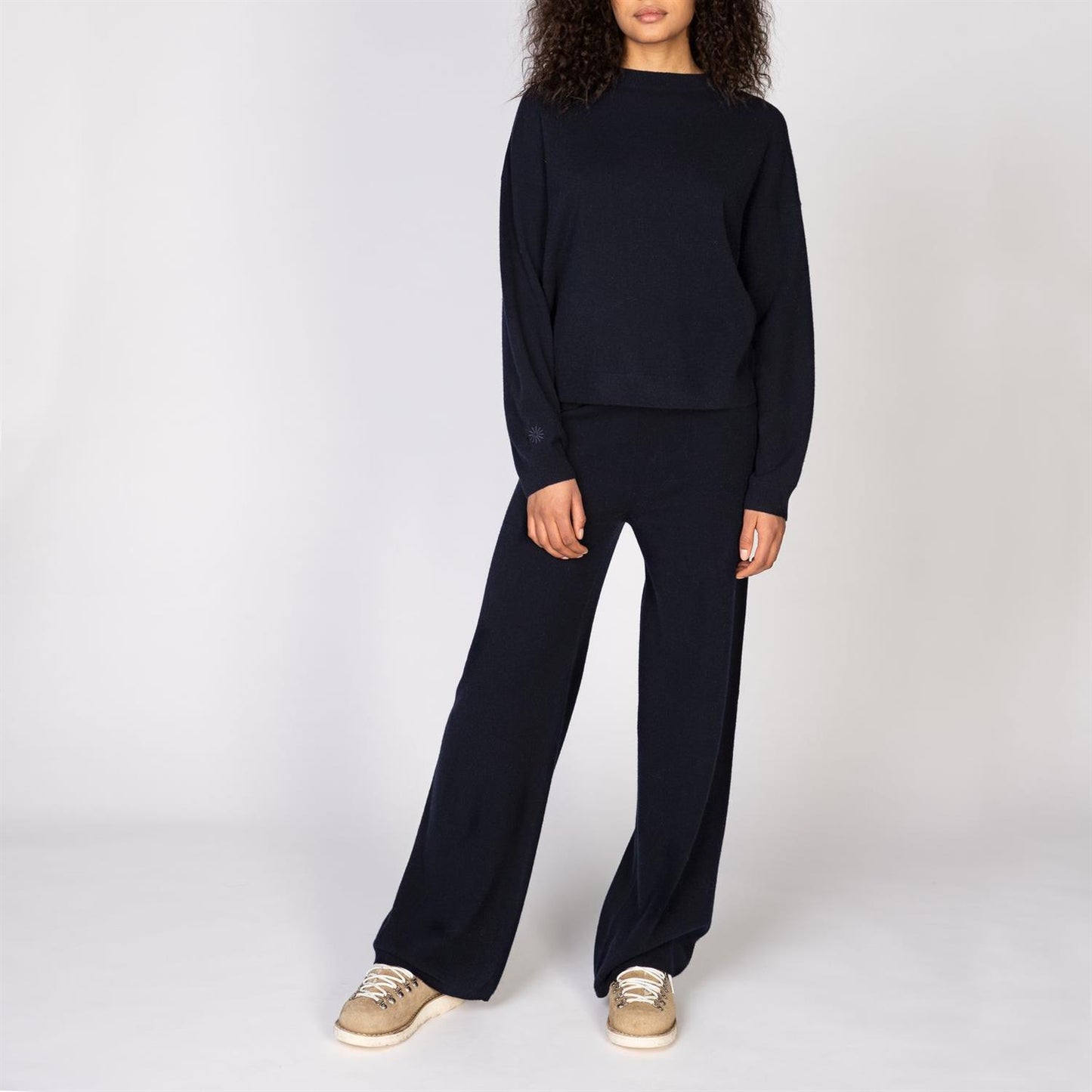 Cashmere trouser wide leg