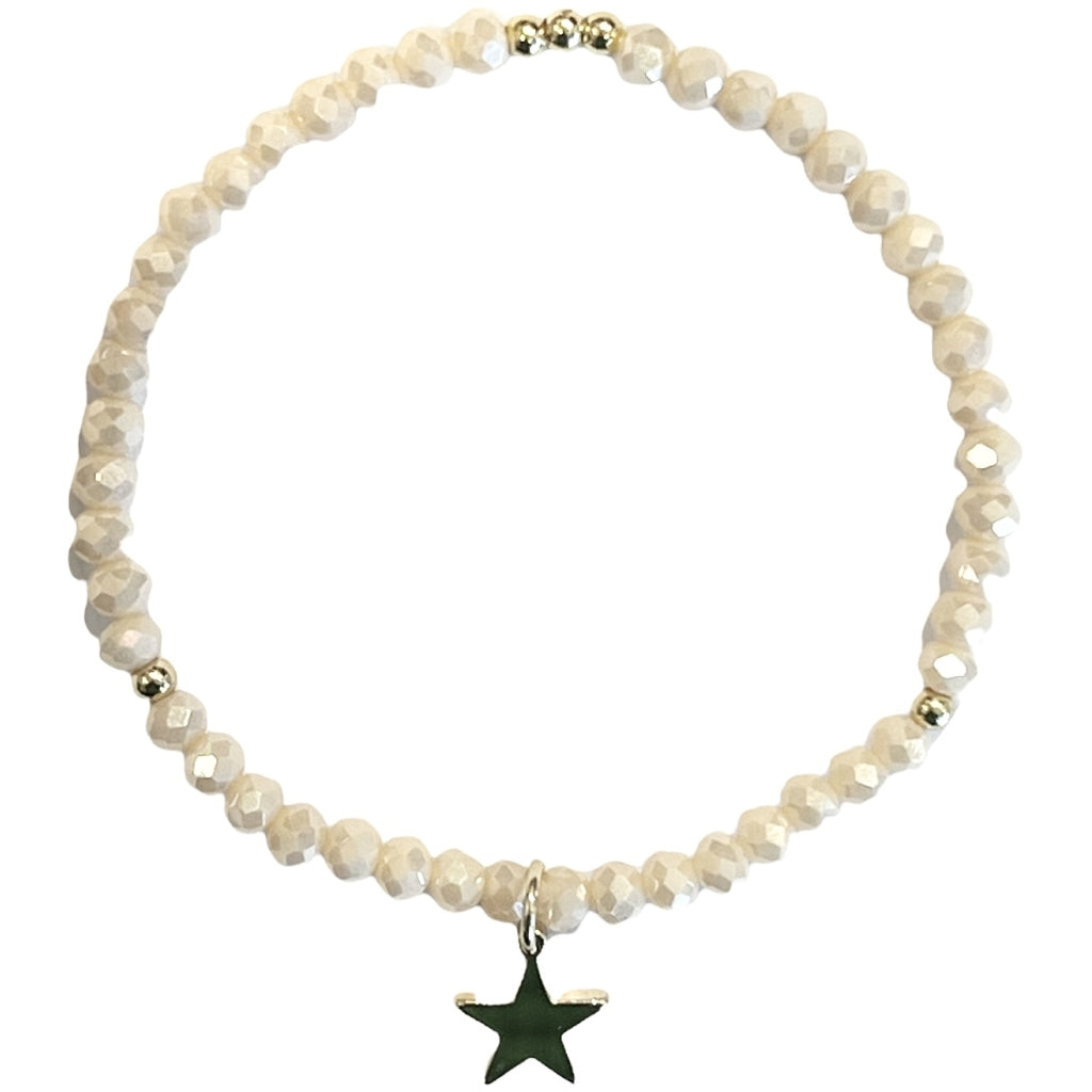 Crystal Bead Bracelet 4 mm Sparkled Sand