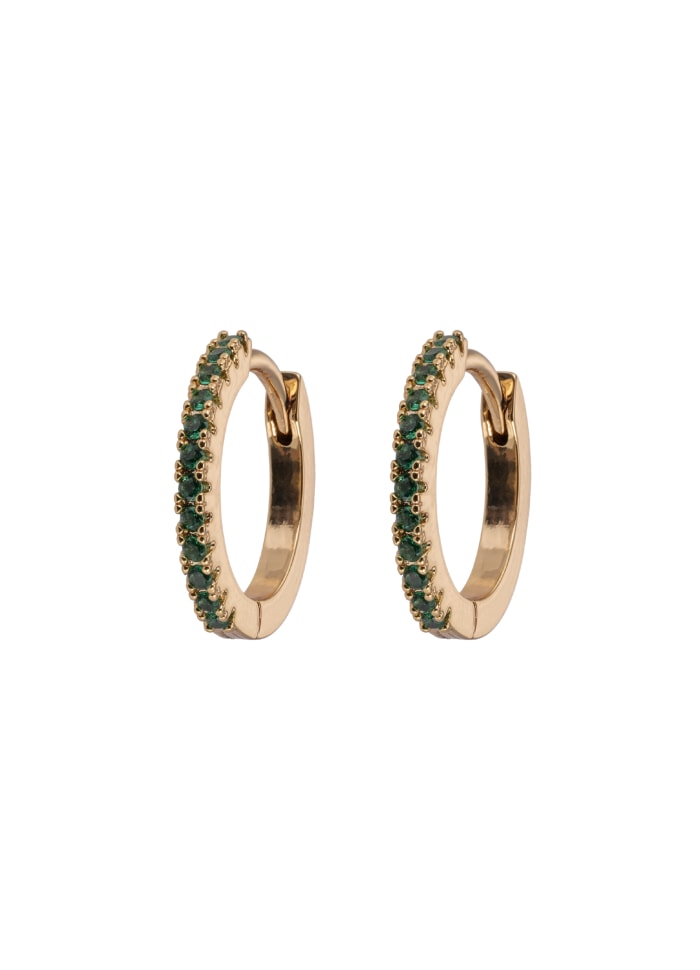 MEDIUM HOOPS GREEN