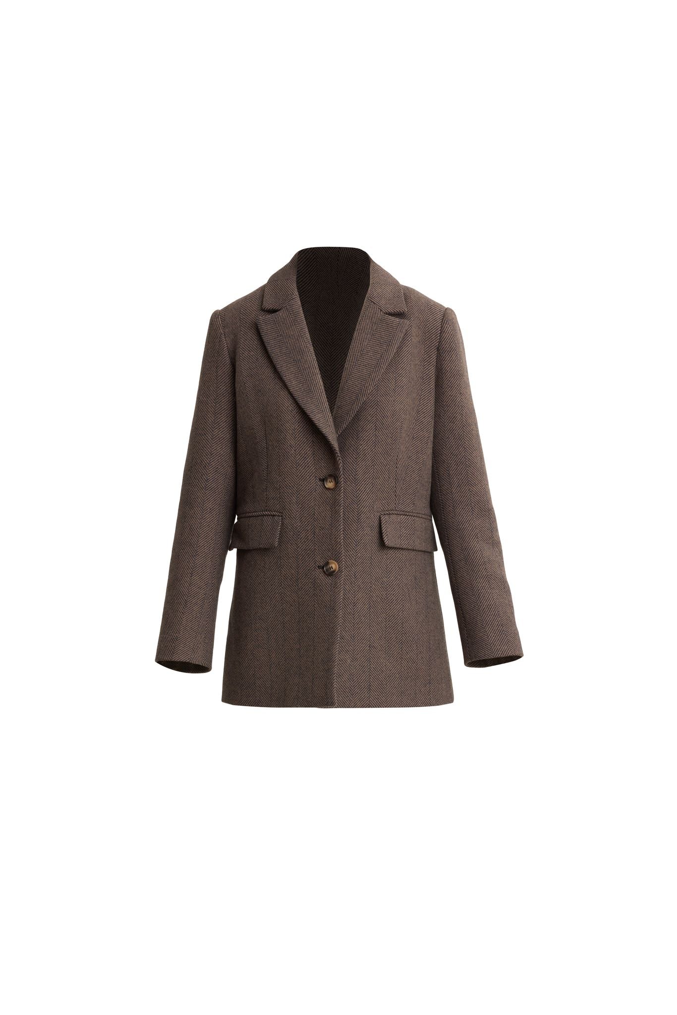 Brooklyn Blazer Taupe Herringbone