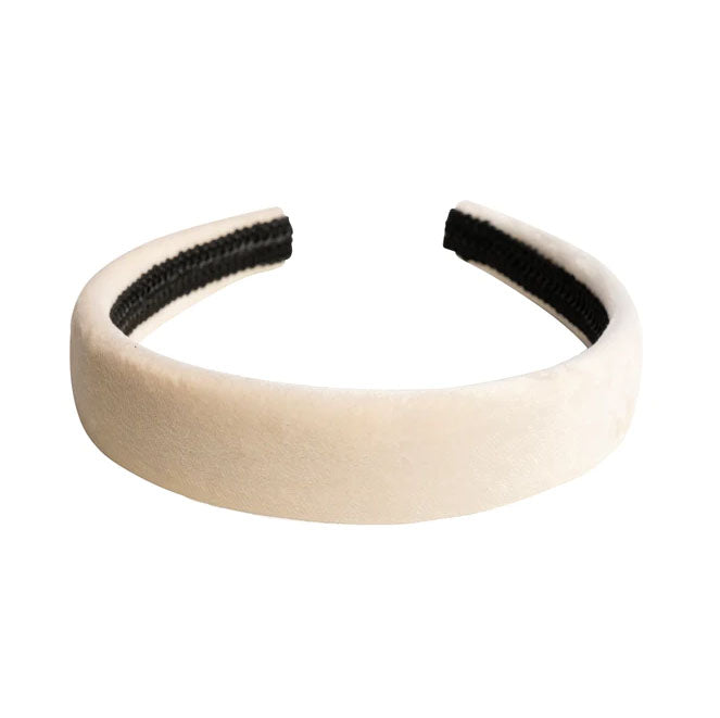 Velvet Hair Band Broad Vanilla