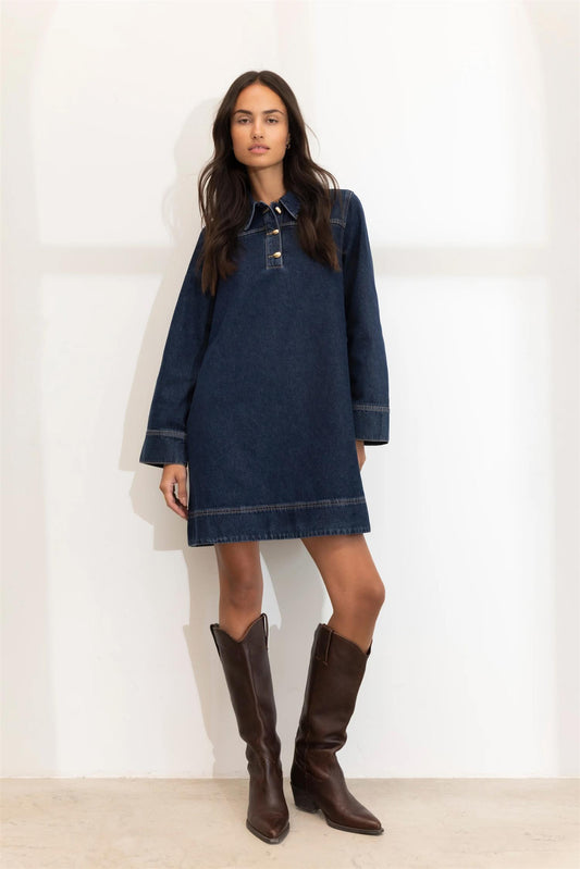 Alba Dress - Dark Blue