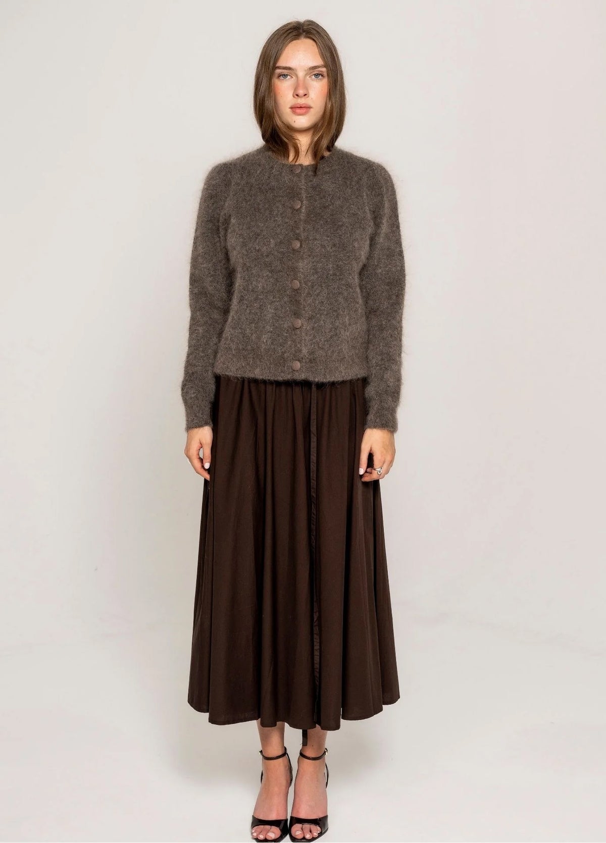 Ulla Mohair Cardigan - Taupe