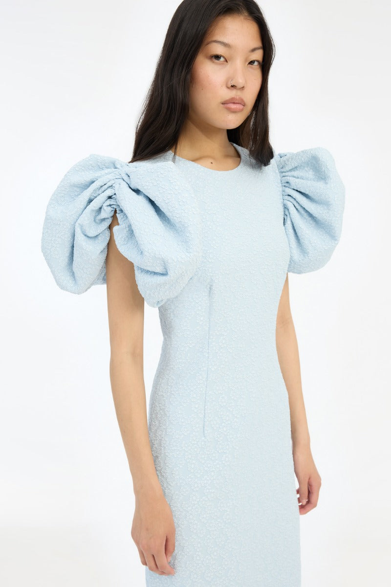Jacquard Midi Puffy Dress - Plein Air