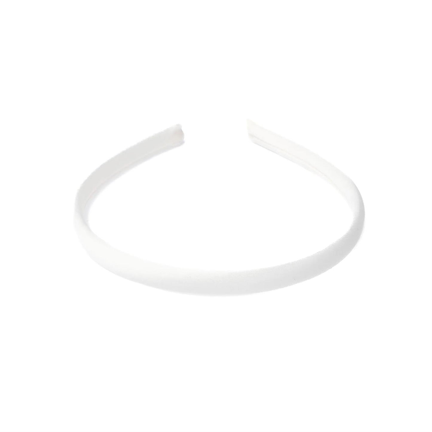Satin Hair Band Thin Off White