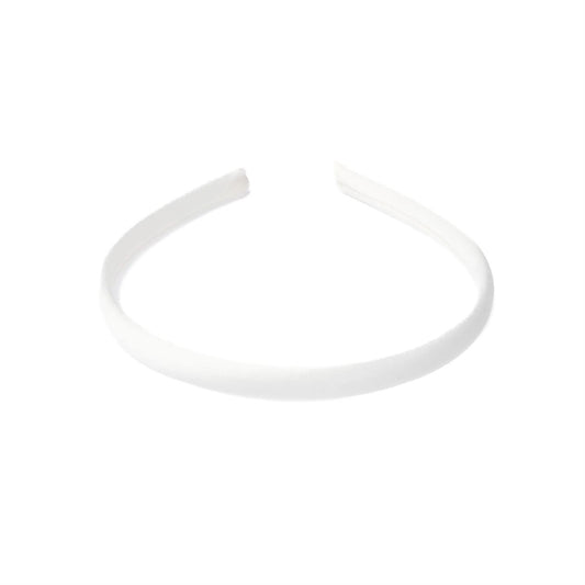 Satin Hair Band Thin Off White