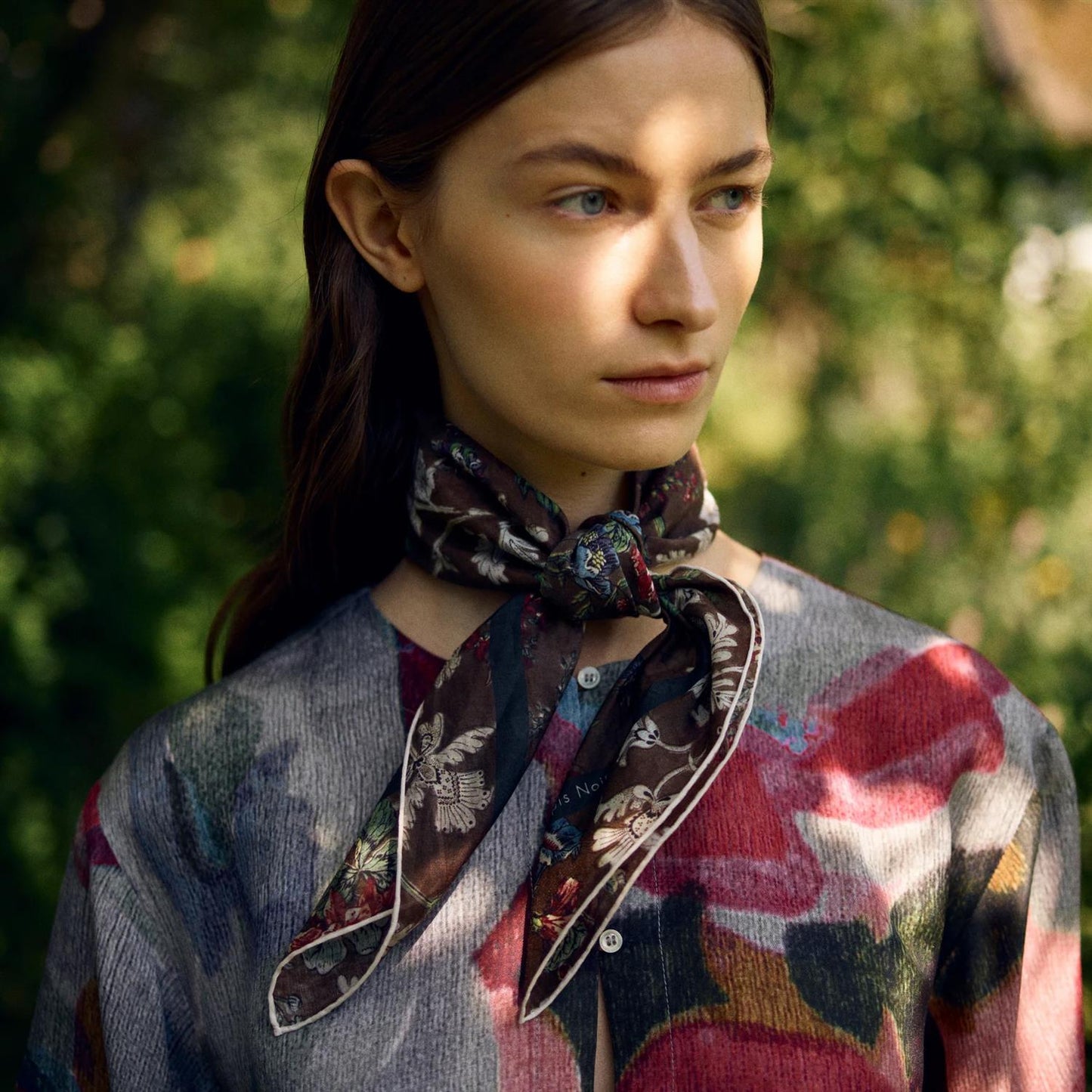 Light Small Eliza Scarf Brown