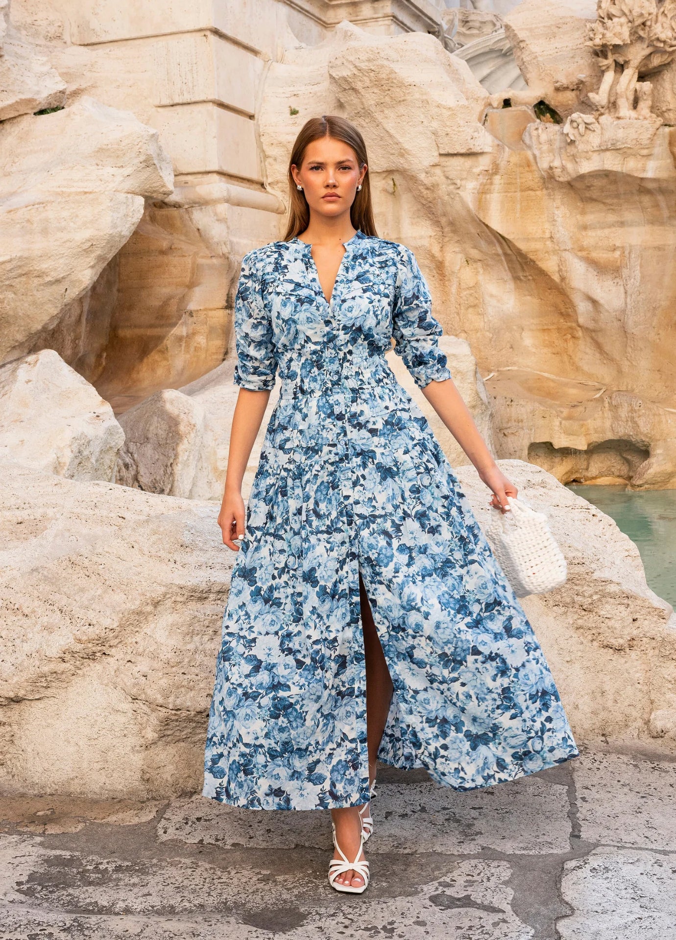 Fabienne Dress - Bleu De France