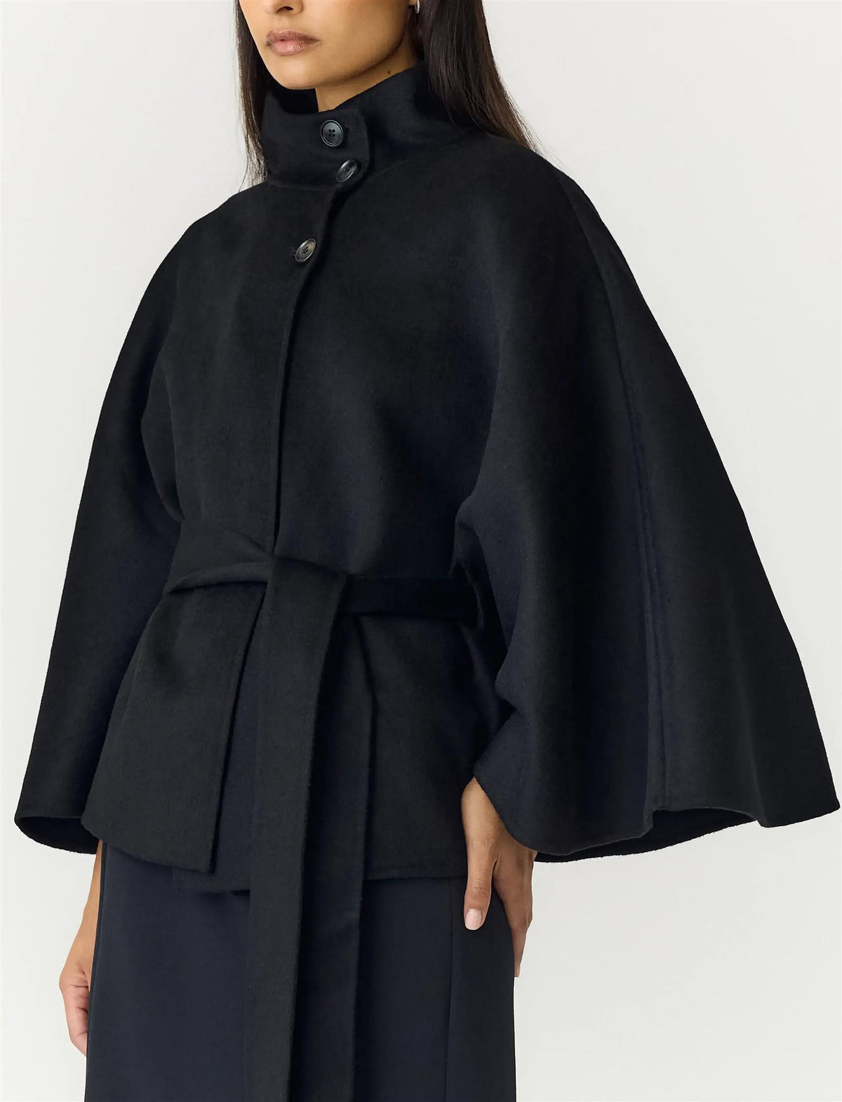 YasAlmio Handmade Wool Blend Jacket - Black
