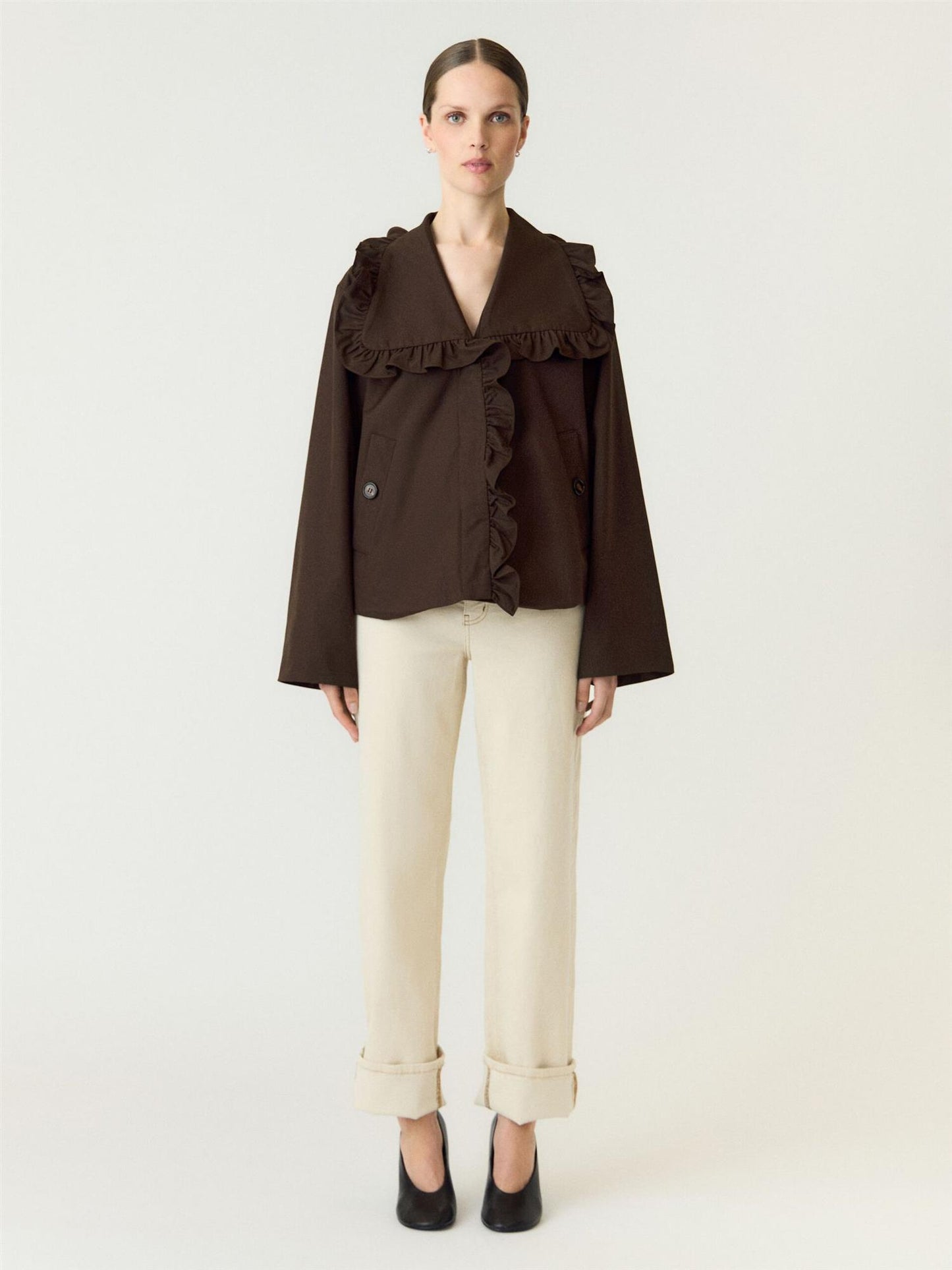 YasElisia Short Trenchcoat - Coffe Bean