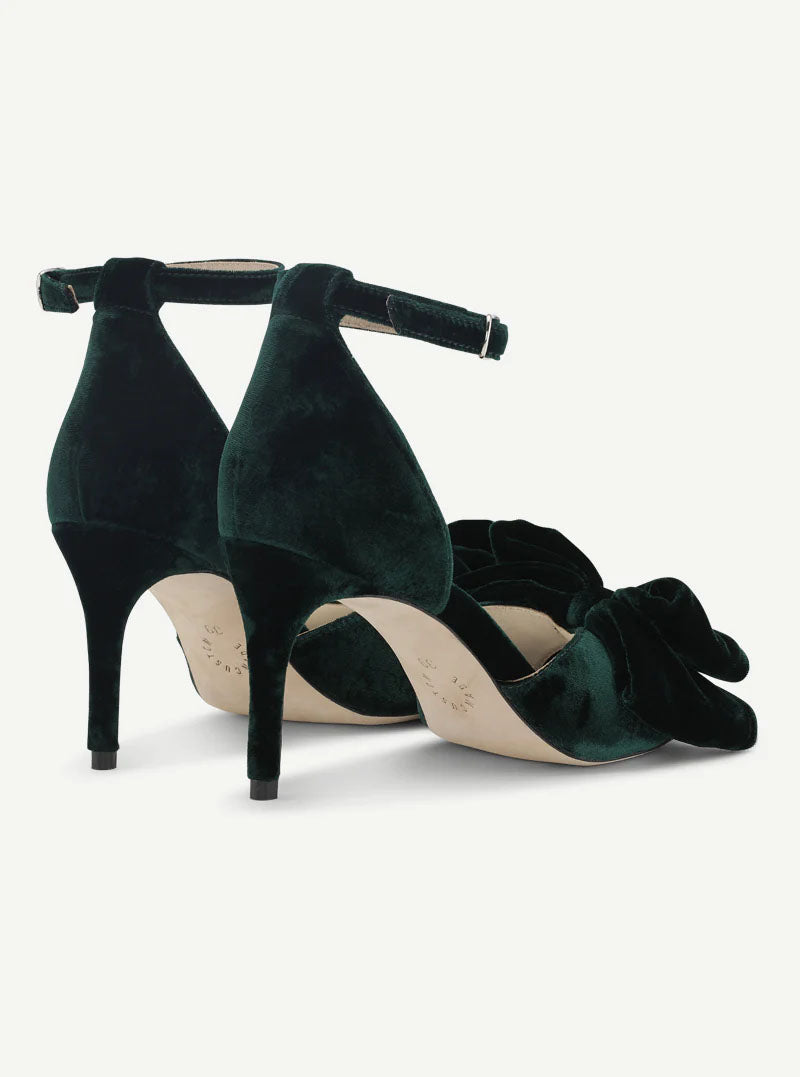 Marita Velvet Posy Green