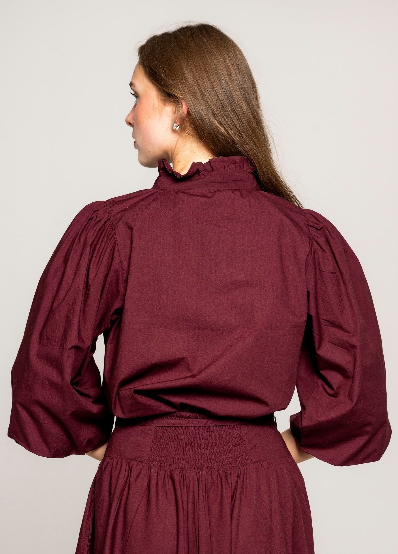 Ella Blouse - Rich Maroon