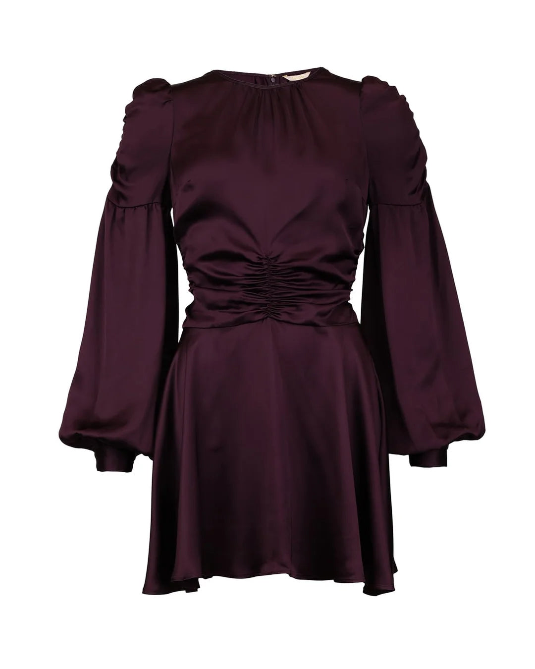 Satin Mini Dress - Burgundy