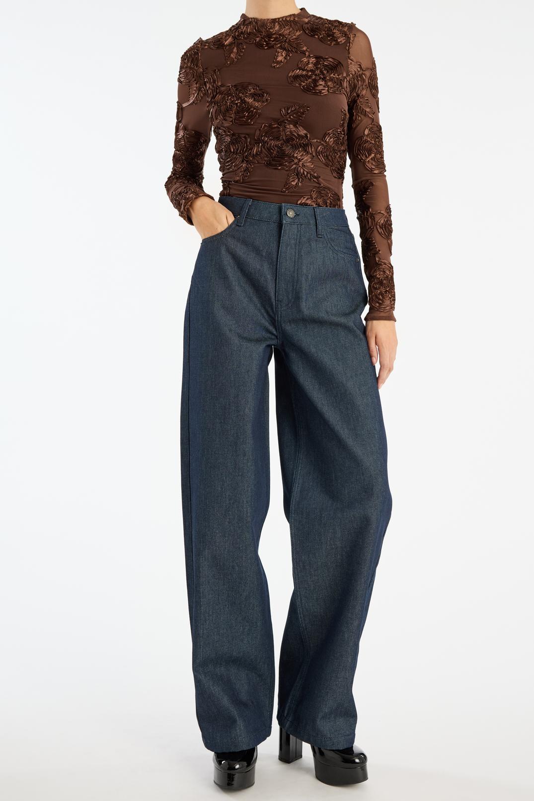Flower Mesh Ls Top