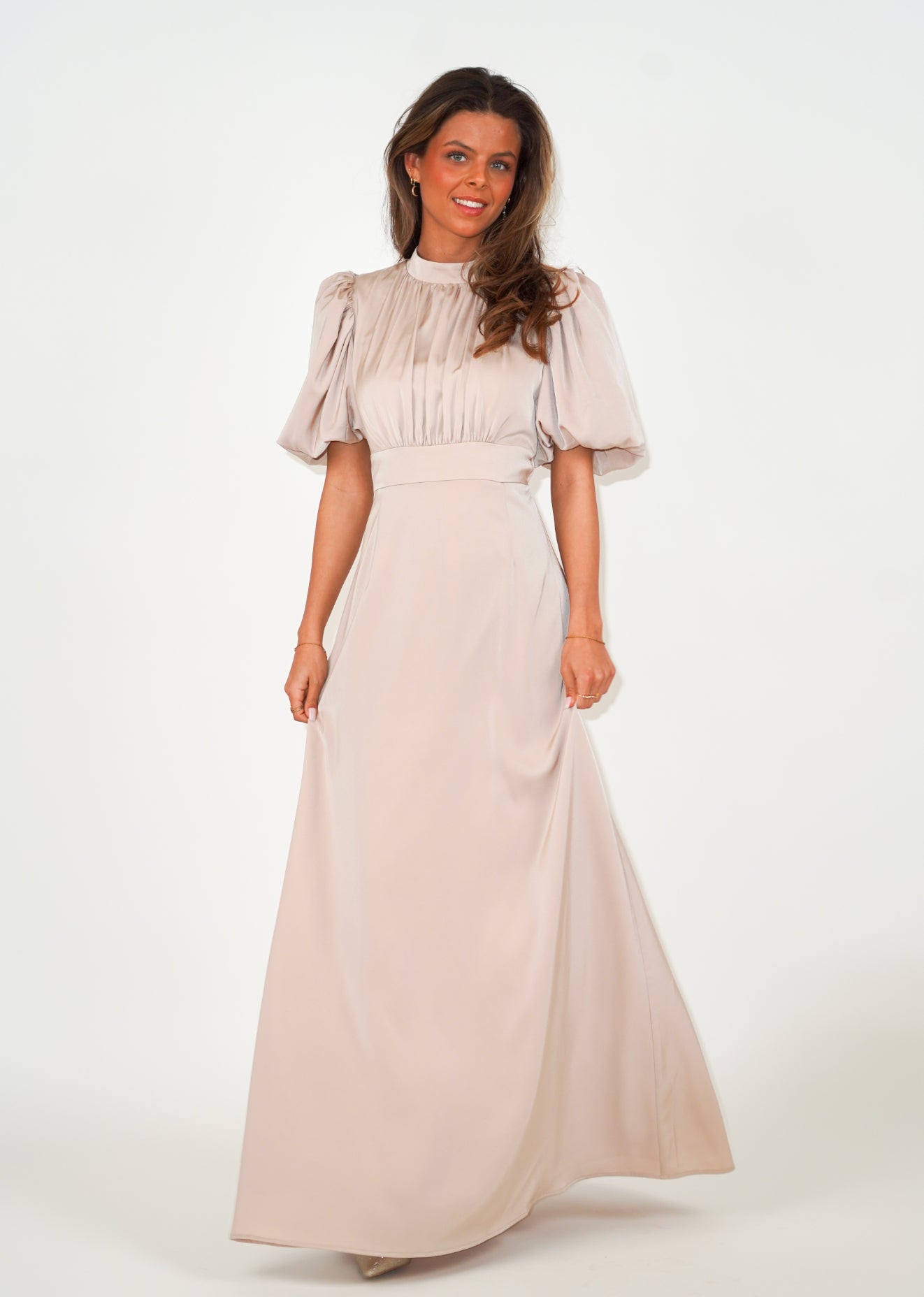 Holly Dress Long Champagne