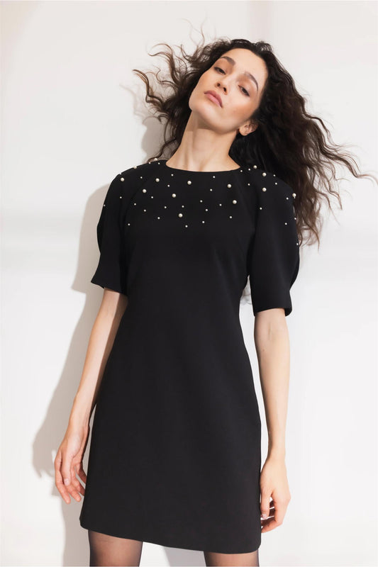 Tava Pearl Dress - Black