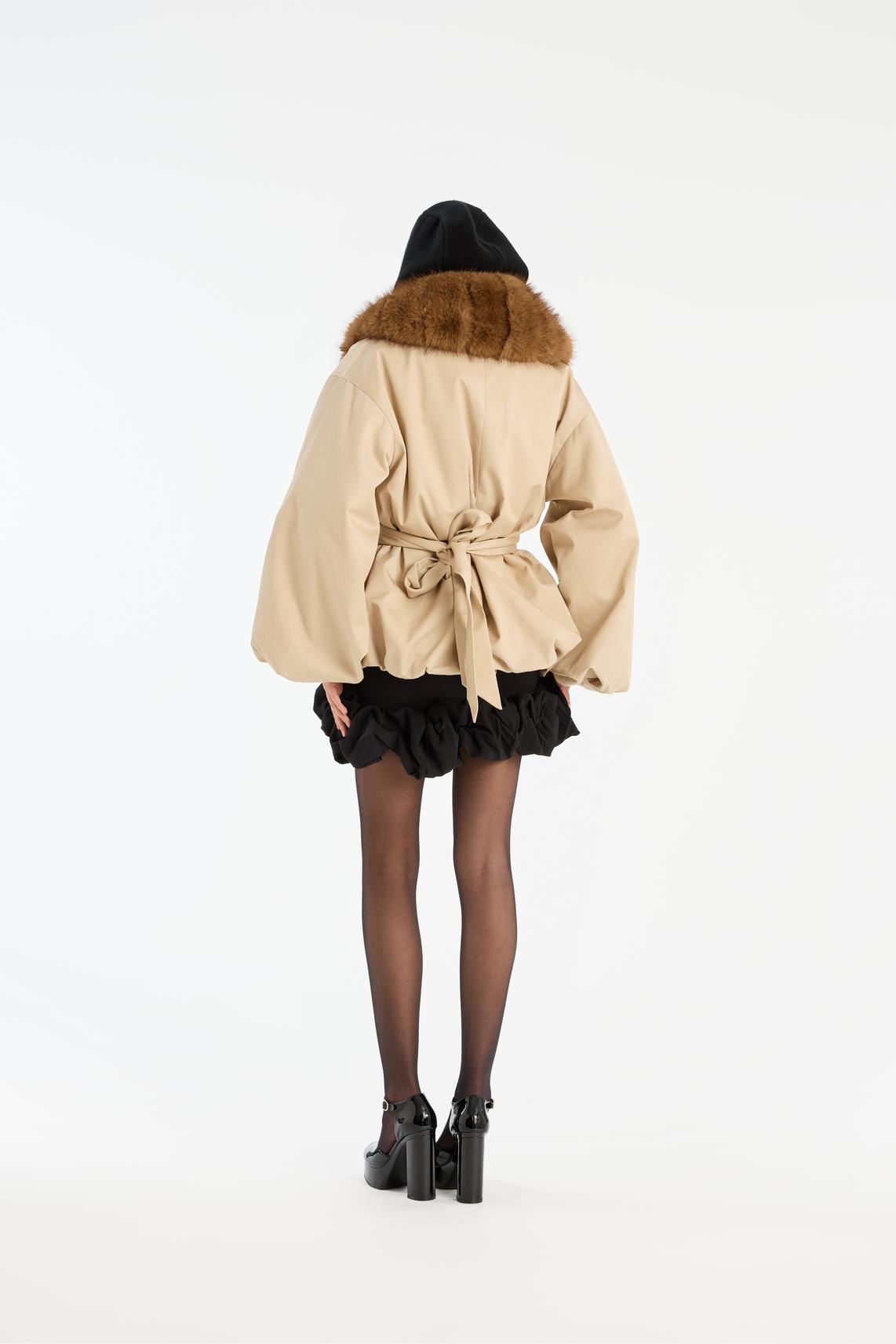 Faux Fur Collar Jacket