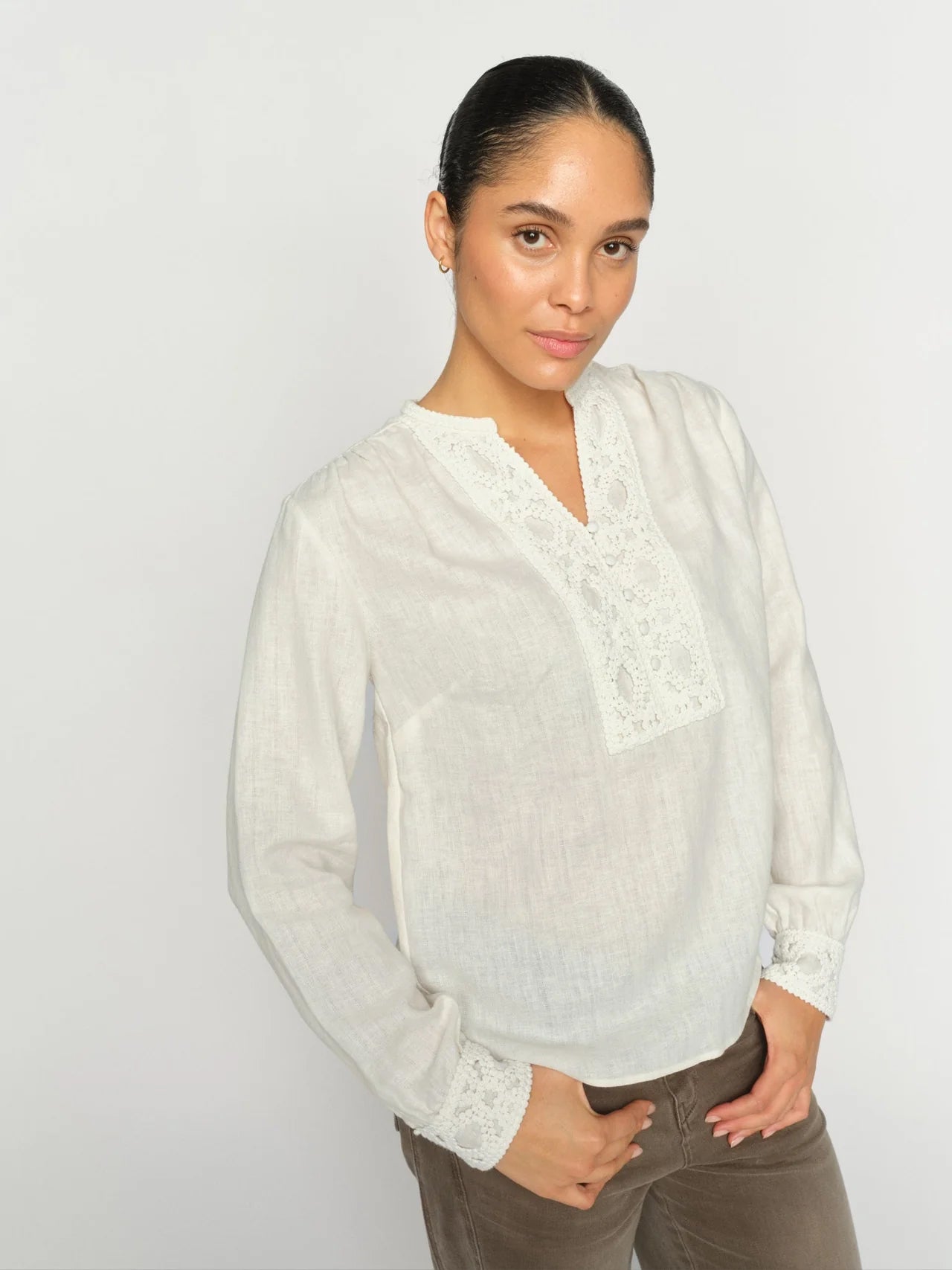 MMEvanda ls Blouse - Ecru