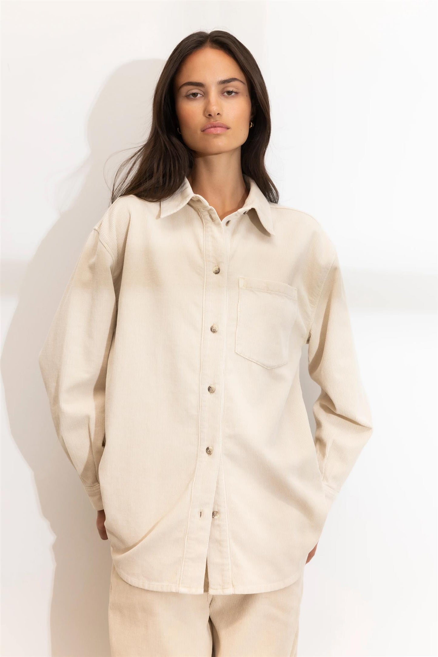 Alex Cord Shirt - Greige