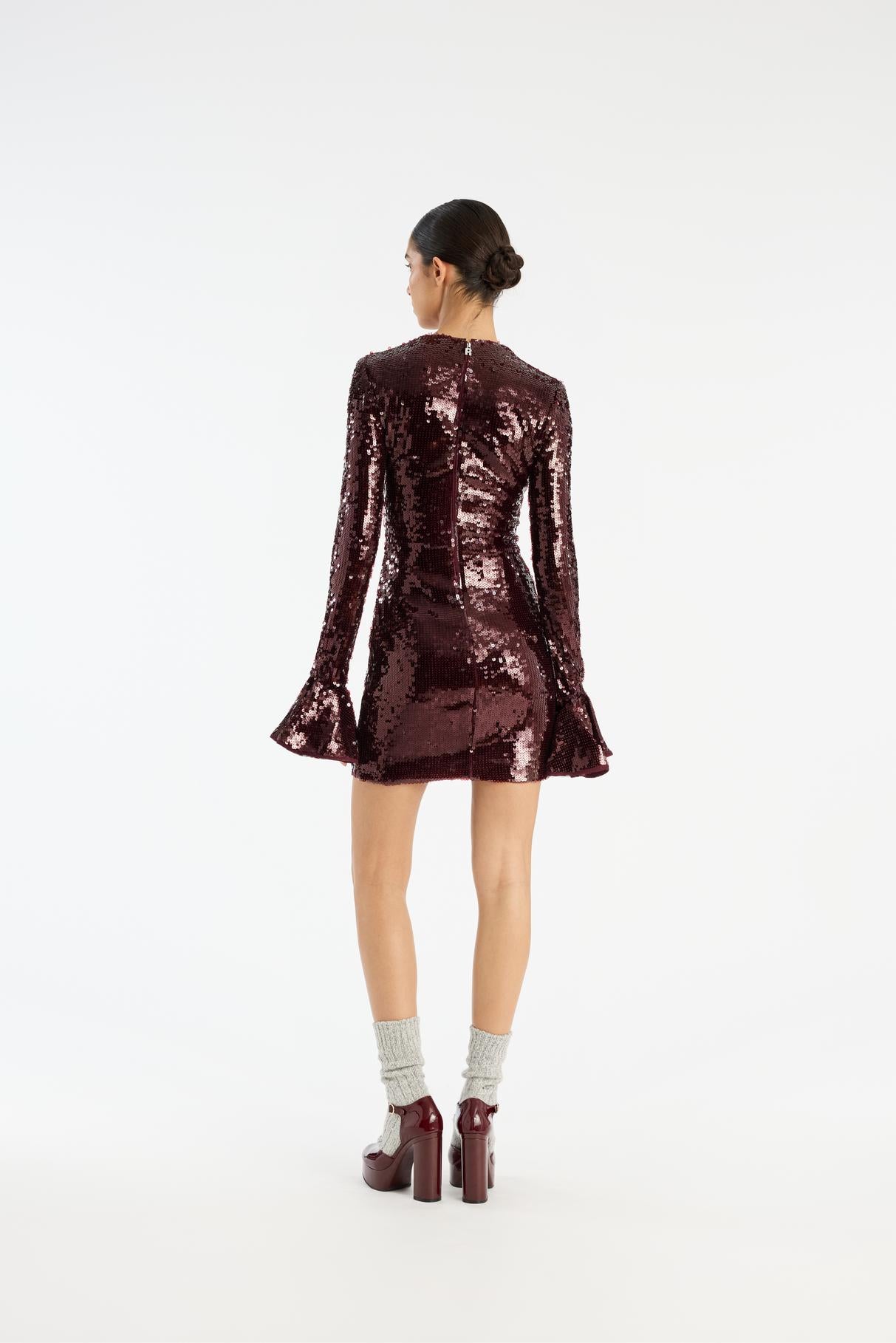 Sequins Ls Mini Dress