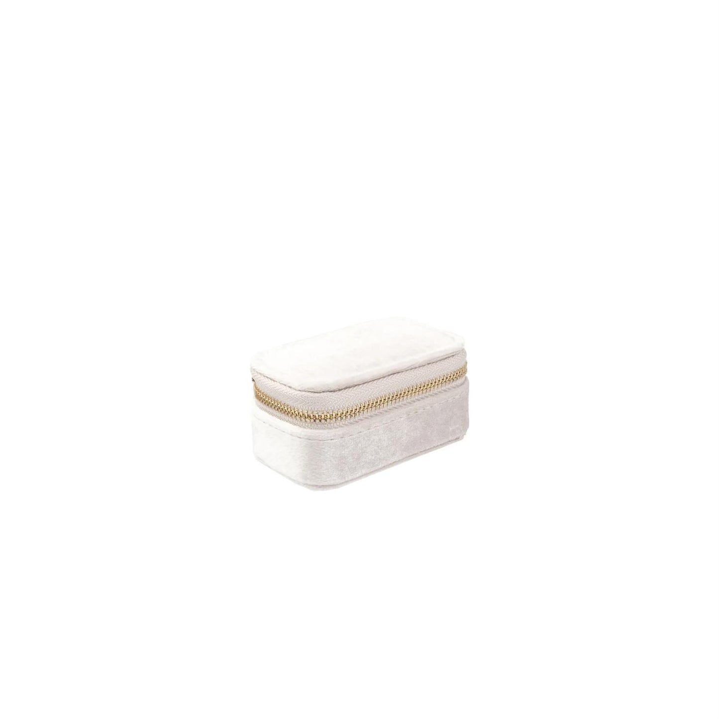 Velvet Jewellery Box Micro Off White