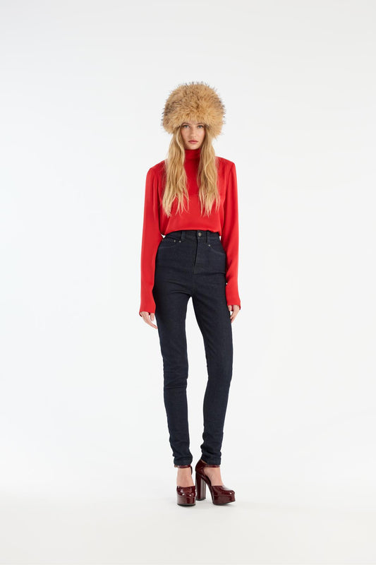 Satin Drapy Back Top