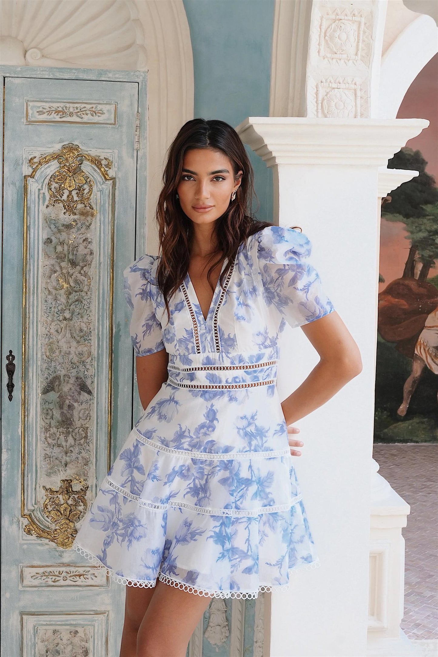 Emie Mini Dress - Bluebell Bliss